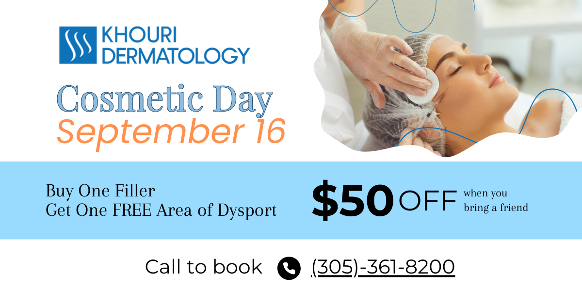 Cosmetic Day at Khouri Dermatology on September 16